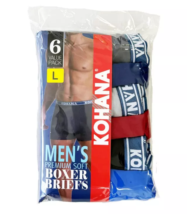 Men's Polyester Boxer Briefs - 6pk Asst Colors - 94810 — 94810 / LARGE