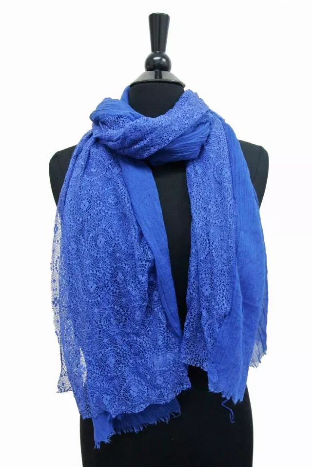21509 Spring Lace Scarf — Navy