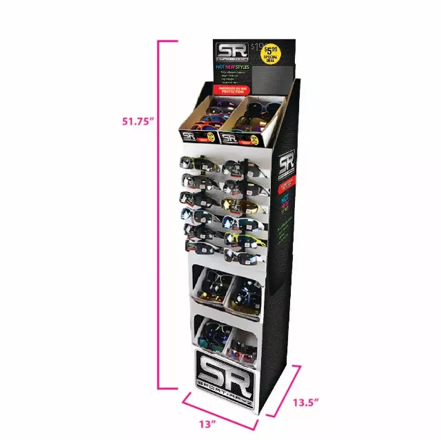 Sunglasses Sport Rayz Assortment Floor Display - 48 Pieces Per Retail Ready Display Kit 88272