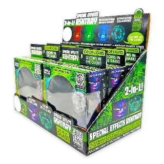 Light-Up Glass Ashtray with Multi-Color LED Lights - 6 Pieces Per Retail Ready Display 23744