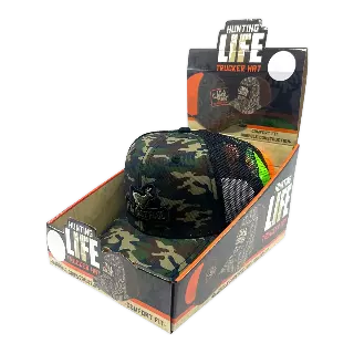 Trucker Hat Hunting Life Ball Cap - 6 Pieces Per Retail Ready Display 23766