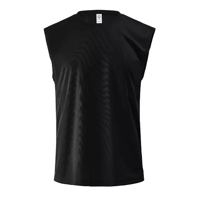 Men's Performance Tank Top Shirt with Breathable Polyester Micro Mesh - Style #MS203- $3.90/Unit MINIMUM 24 PCS - PLEASE SEE DESCRIPTION - S-3XL — Black