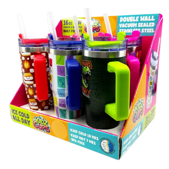16 oz Insulated Kids Cup - 6 Pieces Per Retail Ready Display 25330