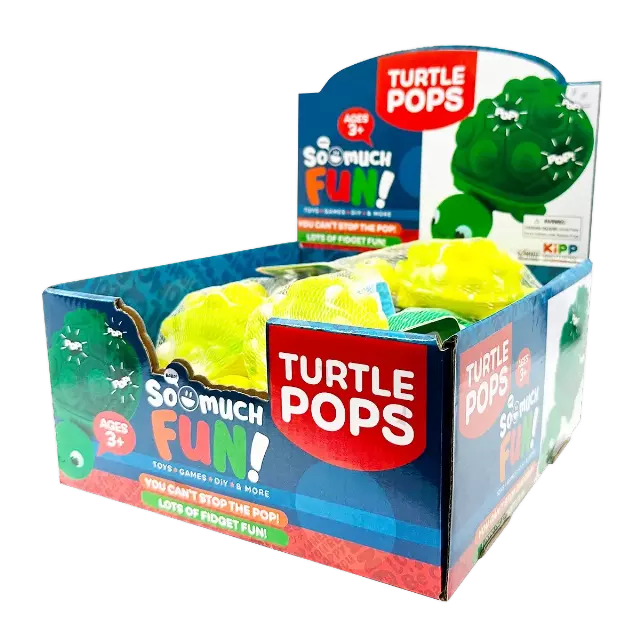 Fidget Pop Turtle Toy - 12 Pieces Per Retail Ready Display 23654