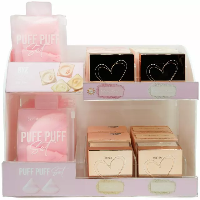 Beauty Creations Bye Filter Loose Seting Powder - Wholesale Display 48 Units, 12 Puff Puff + 4 Tester (BFPD-PRO)