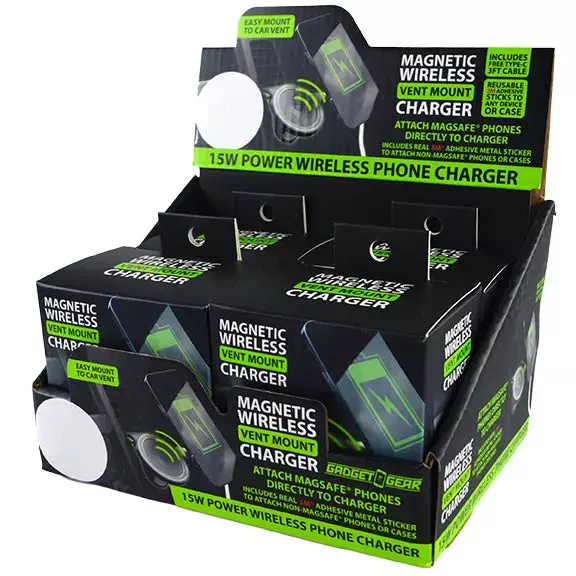 MagSafe® Phone Mount with Wireless Charging and Vent Clip - 4 Pieces Per Retail Ready Display 22715