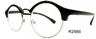 R2956 Round metal reading glasses