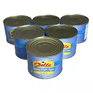 STELLA Chunk Light Tuna in Water 4 lbs 2.5 oz. BULK — Case (6x)