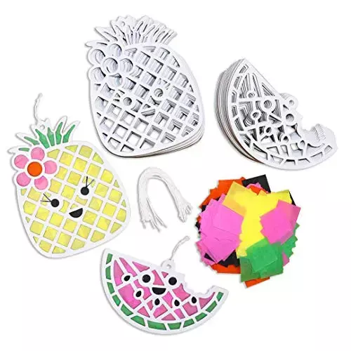 Pineapple Watermelon DIY Suncatcher Paper Crafts - 24 Pieces Per Pack KP4201
