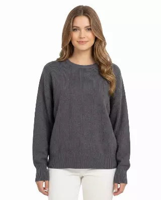 Stripe Detail Sweater #02 — Charcoal / S/M-L/XL
