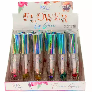 Px Look Flower Lip Gloss - Wholesale Display 24 Units (S-463)