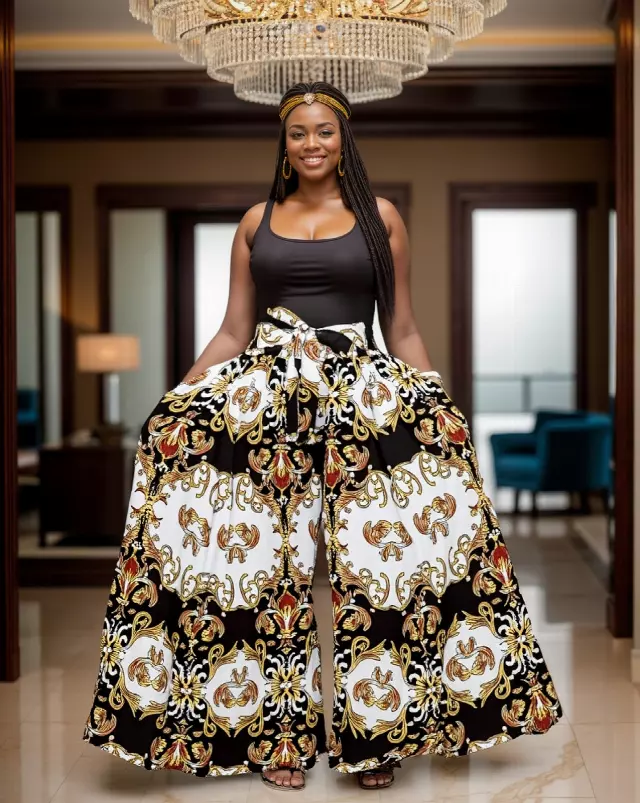 701P - NEW PRINT ALERT!!!! Ankara Palazzo Pants With Pockets (3 PCS PRE-PACK) - $25.00 Each — One Size (4 - 24) / Print-472