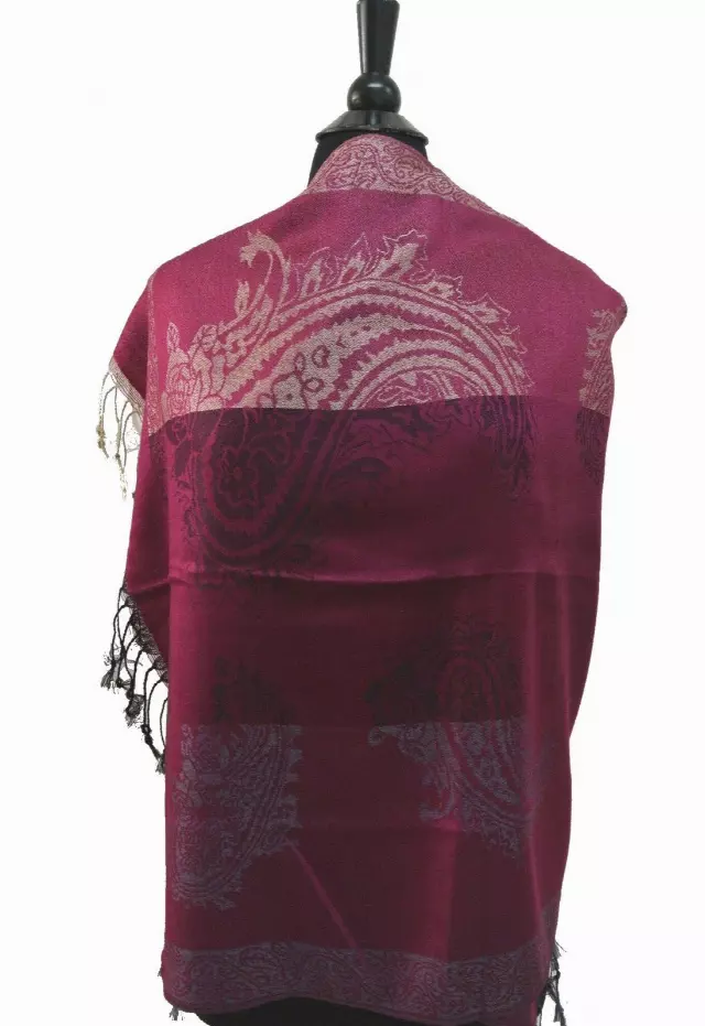 D531 Pattern Pashmina — fuchsia