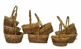 MS1528-3 – S/3 Assorted Shape Vine/Grass/Rope 7”-8”-10” W/L – “sets” Min 3 asst sets, Case 12 sets Asst.