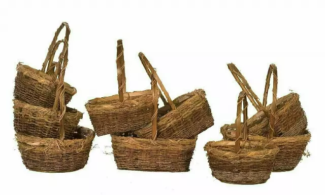 MS1528-3 – S/3 Assorted Shape Vine/Grass/Rope 7”-8”-10” W/L – “sets” Min 3 asst sets, Case 12 sets Asst.