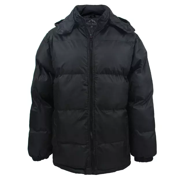 Men's Synthetic Insulated Fleece Lined Bubble Jacket - Style #BT330 - $15.00/Unit — M-2XL (WHOLESALE) / Black