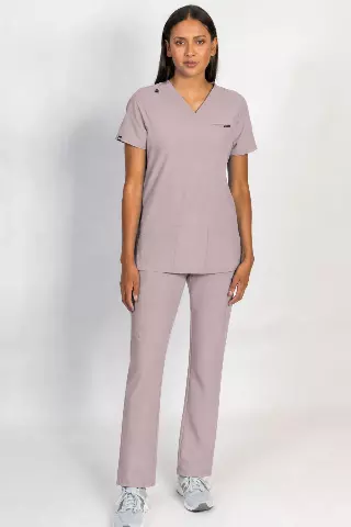 Liliana | Straight Leg Scrubs Set — Orchid Blush / 2XL