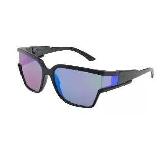 Futuristic Multi-Color Mirror Lens Sunglasses with Wide View Side Panels TD10667