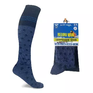 MERINO WOOL COMPRESSION BOOT SOCKS — Nordic Nights / Small/Medium