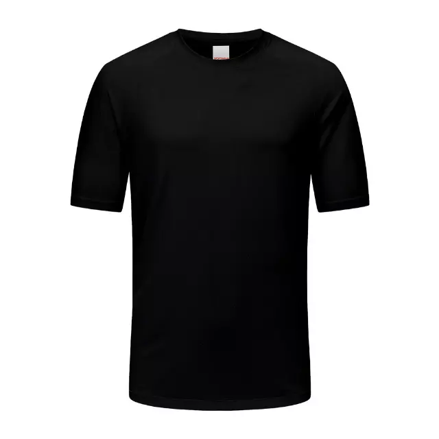 MEN'S BREATHABLE ACTIVE CREW NECK T SHIRT - Style #MS04- $5.00/Unit MINIMUM 24 PCS-PLEASE SEE DESCRIPTION - S-2XL — Black