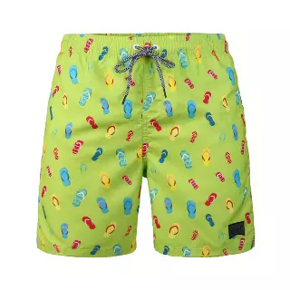 Boys' Quick-Dry Mesh-Lined Swim Trunks - Lime