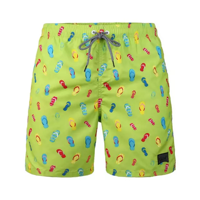 Boys' Quick-Dry Mesh-Lined Swim Trunks - Lime