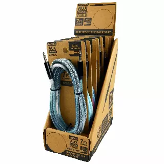 Canvas Auxiliary Cable 7FT - 6 Pieces Per Retail Ready Display 22744