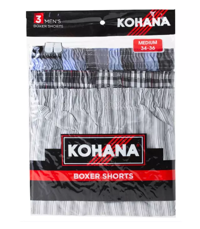 Men's Boxer Shorts - 3pk Asst Colors - HB001 — HB001 / MEDIUM