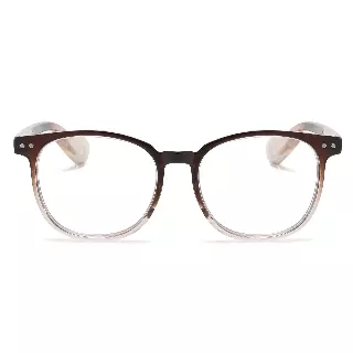 Retro Rounded Square Reading Glasses with Lightweight Two-Tone Frames RJ11070 — +4.00
