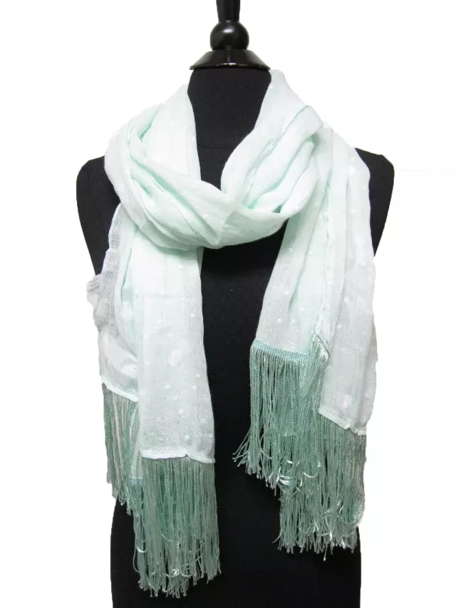 JC316 Tassel Spring Scarf — Mint