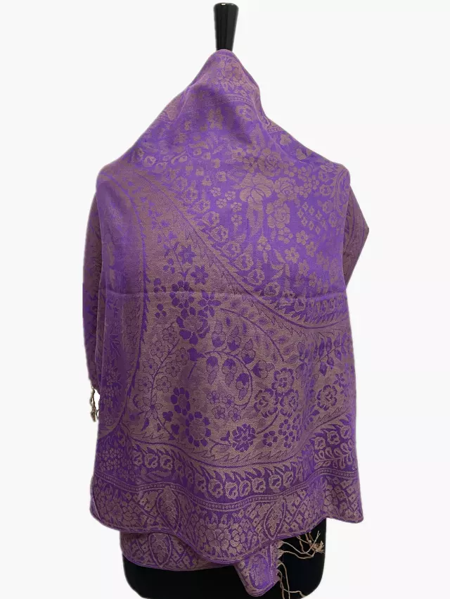 IN120 Pattern Pashmina — purple