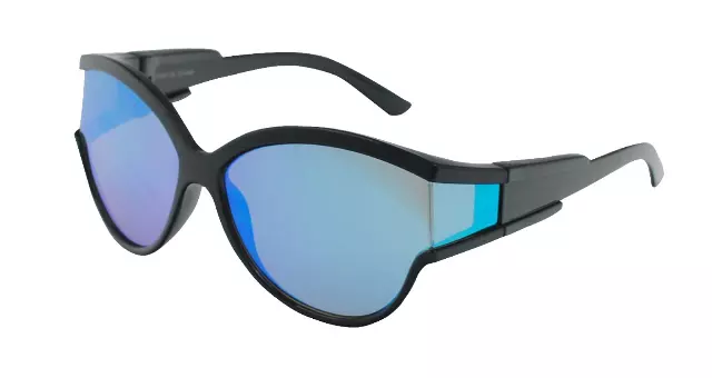Sporty Butterfly Fashion Sunglasses with Wrap-Around Mirror Details TD10666
