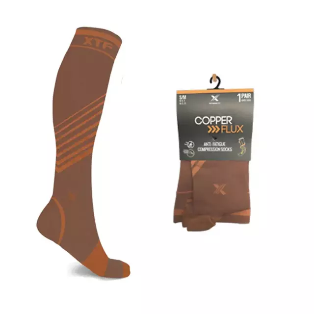 Copper Compression Striped Knee High Socks — Small/Medium · SKU EF-STECS-M-HIC