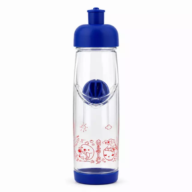 KAWAII GLASS WATER BOTTLE WITH MIXING BALL