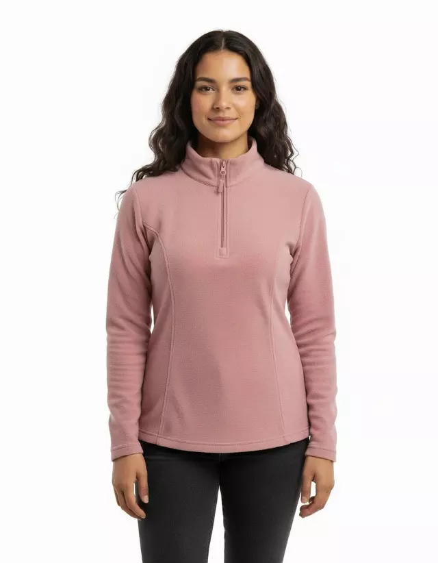 Fleece Quarter Zip #01 — Pink / S-M-L-XL