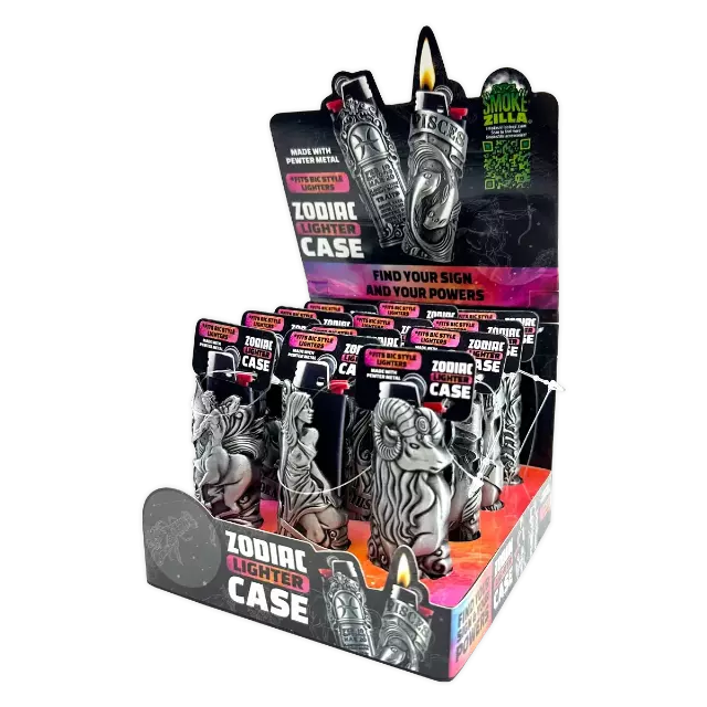 Zodiac Lighter Case - 12 Pieces Per Retail Ready Display 24952