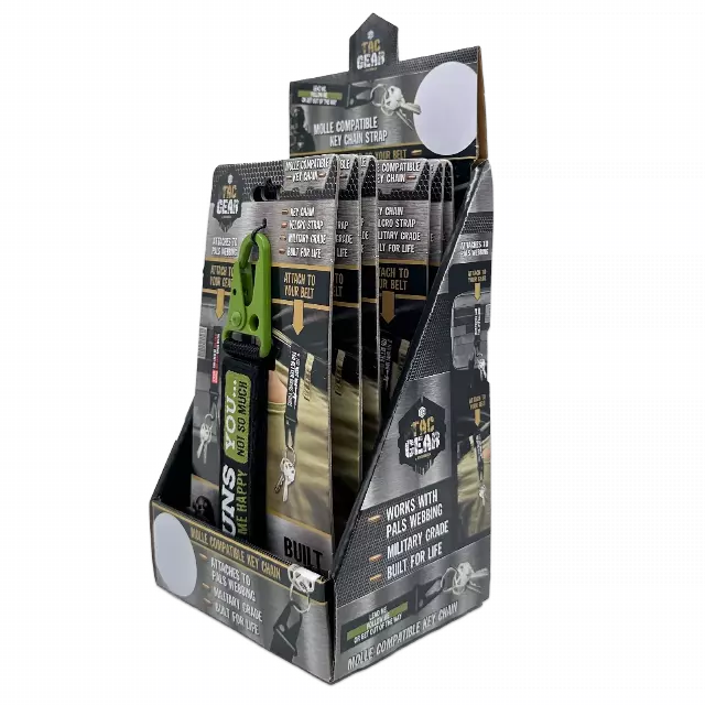 Patriotic MOLLE Strap Key Chain with Heavy Duty Clip - 6 Pieces Per Retail Ready Display 23722