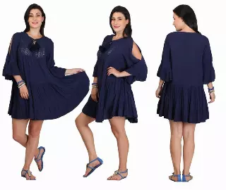 PNA-1137- Lightweight & Comfortable Casual Cover-Up Dress (6-PCS PRE-PACK)