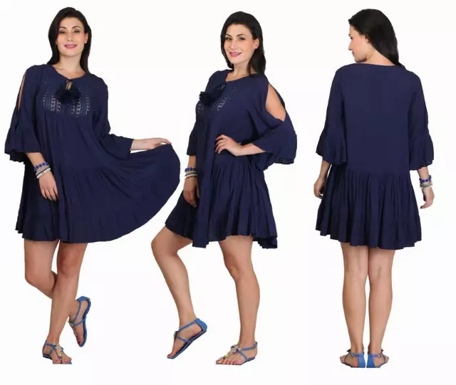 PNA-1137- Lightweight & Comfortable Casual Cover-Up Dress (6-PCS PRE-PACK)