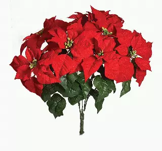 SBX3001RD – 20” Large Red poinsettia bush x 7-Min 6 – Case Pk 24