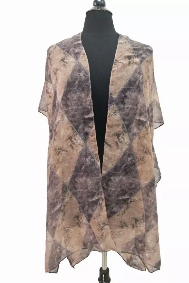 QC222 Pattern Spring Kimono — Pink