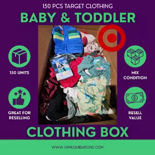 Target brand baby and toddler clothes lot · 150 pieces · mixed
