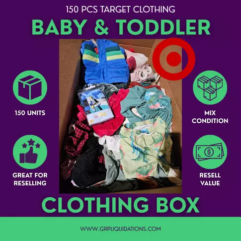Target brand baby and toddler clothes lot · 150 pieces · mixed