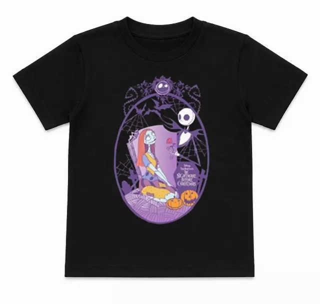 YOUTH GIRLS DISNEY NIGHTMARE BEFORE CHRISTMAS T-SHIRT BLACK
