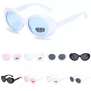 Kids' Vintage 90s Inspired Oval Sunglasses with UV400 Protection K10371