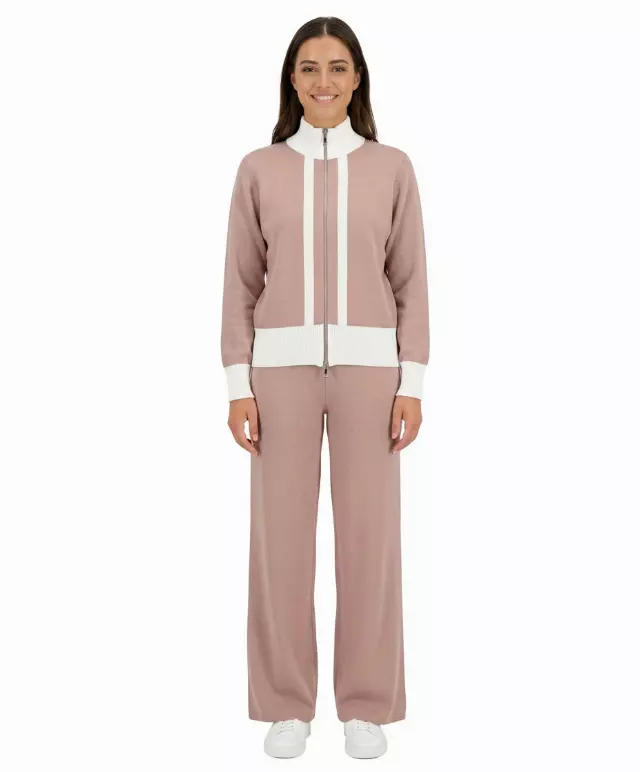 Knit Sweater & Wide-Leg Lounge Set #102 — Beige/Ivory / S/M-L/XL