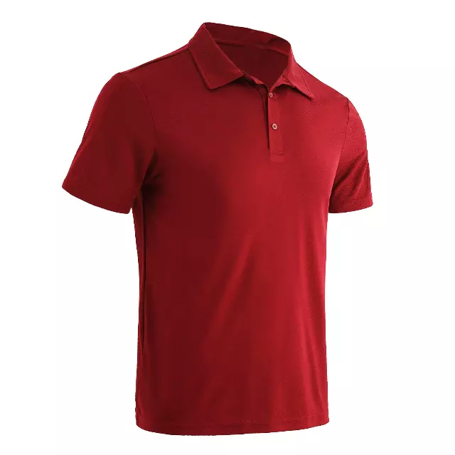 Men's Performance Polo Shirt with Polyester Jacquard Mesh - Style #LHT13 - $4.15/Unit MINIMUM 24 PCS- PLEASE SEE DESCRIPTION - S-2XL — Red
