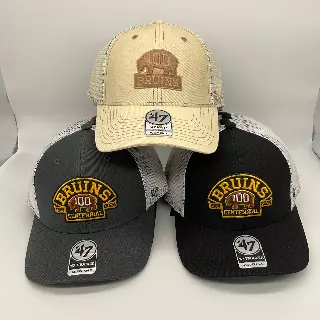 WHOLESALE LOT OF 15 BOSTON BRUINS ‘47 BRAND HATS