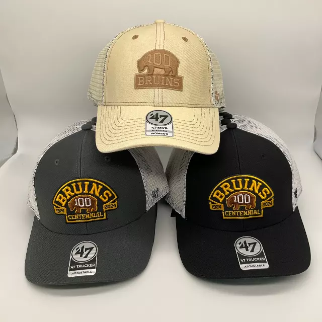 WHOLESALE LOT OF 15 BOSTON BRUINS ‘47 BRAND HATS