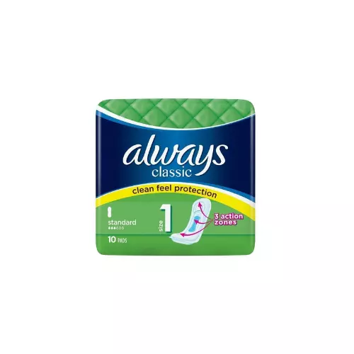 ALWAYS HYGIENIC CLASSIC STANDARD 10 PK / CASE PACK 24